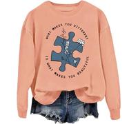 What Makes You Different Is What Makes You Beautiful Autism Awareness Sweatshirt, Unisex Sweatshirt Orange