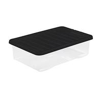 Wham Crystal Underbed Storage Box 32 Litre (10860) Polypropylene 60 x 40 x 18 cm Lid Single Unit
