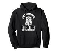 What My Mouth Do Chug Coffee and Start Arguments Otter Pullover Hoodie