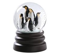 WHAT ON EARTH Musical Snow Globe - Adorable Penguin Figurines Snowglobe, Wind Up Christmas Water Globe Plays Let It Snow