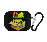 What?Package Is One Frog Cute Case Compatible with AirPods Pro Headphone Protective Cover with Keychain Accessories