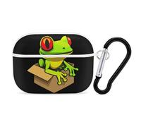 What?Package Is One Frog Cute Case Compatible with AirPods Pro Headphone Protective Cover with Keychain Accessories