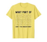 What Part of Complicated Math Equations Funny Maths Humor T-Shirt, Men, Lemon Yellow, XX-Large