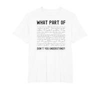 What Part of Complicated Math Equations Funny Maths Humor T-Shirt, Men's Big and Tall, White, 2X Tall