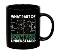 What Part of Don’t You Understand Football Player Gifts for Coach Soccer Lover Gifts for Men Husband Boyfriend Brother Ceramic Mug (Black, 11 oz)