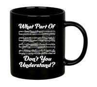 What Part of Don’t You Understand Music Teacher Gifts Funny Musicians Mug Pianist Choir Director Sheet Music Coffee Mug (Blacl, 11 oz)