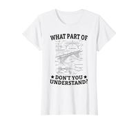 What Part of Don't You Understand Civil Structural Engineer Value Graphic T-Shirt, Women, White, L