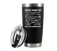 What Part of Don't You Understand Engineer Gifts Funny Sarcastic Math Teacher Vacuum Insulated Stainless Steel Tumbler with Removable Lid and Straw 20 oz Black