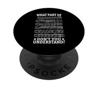 What Part Of Don't You Understand Funny Sheet Music Musician PopSockets Adhesive PopGrip