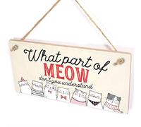 What Part of Meow Don't You Understand - Cute Crazy Cat Lady Sign