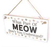 What Part of Meow Sign, Pawprint Border Decor