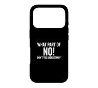 What Part Of No Don't You Understand Funny Saying Case for iPhone 17 Pro