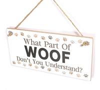 What Part of Woof Sign, Pawprint Border Decor