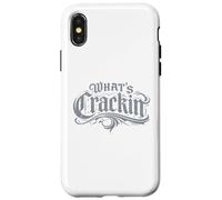 What’s Cracking Funny tee Gothic Old English Graffiti Style Case for iPhone X/XS