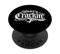What’s Cracking Funny tee Gothic Old English Graffiti Style PopSockets Adhesive PopGrip