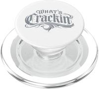 What’s Cracking Funny tee Gothic Old English Graffiti Style PopSockets PopGrip for MagSafe
