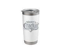 What’s Cracking Funny tee Gothic Old English Graffiti Style Stainless Steel Insulated Tumbler