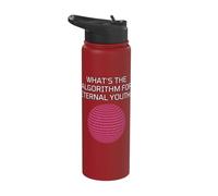What’s The Algorithm for Eternal Youth? Funny Algorithm Tech Stainless Steel Insulated Water Bottle
