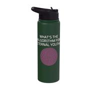 What’s The Algorithm for Eternal Youth? Funny Algorithm Tech Stainless Steel Insulated Water Bottle