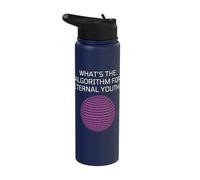 What’s The Algorithm for Eternal Youth? Funny Algorithm Tech Stainless Steel Insulated Water Bottle