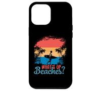 What´s Up Beaches? Palm Tree Sunglasses Sea Cool Pun Beach Case for iPhone 12 Pro Max