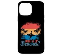 What´s Up Beaches? Palm Tree Sunglasses Sea Cool Pun Beach Case for iPhone 13 Pro Max