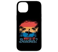 What´s Up Beaches? Palm Tree Sunglasses Sea Cool Pun Beach Case for iPhone 14 Plus