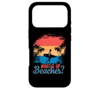What´s Up Beaches? Palm Tree Sunglasses Sea Cool Pun Beach Case for iPhone 17 Pro