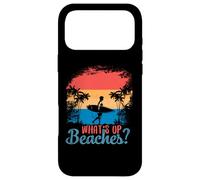 What´s Up Beaches? Palm Tree Sunglasses Sea Cool Pun Beach Case for iPhone 17 Pro Max