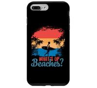 What´s Up Beaches? Palm Tree Sunglasses Sea Cool Pun Beach Case for iPhone 7 Plus/8 Plus