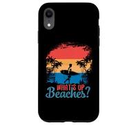 What´s Up Beaches? Palm Tree Sunglasses Sea Cool Pun Beach Case for iPhone XR