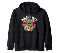 What’s Up Dino - Cool Dinosaur Summer Vibes Zip Hoodie