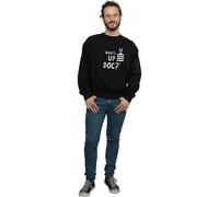 What´s Up Doc Bugs Bunny Stripe Sweatshirt Looney Tunes Black M