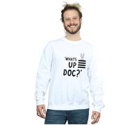 What´s Up Doc Bugs Bunny Stripe Sweatshirt Looney Tunes White S