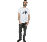 What´s Up Doc Bugs Bunny Striped Cotton T-Shirt Looney Tunes White XXXL