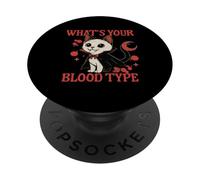 What’s Your Blood Type Vampire Cat Blood Donor Phlebotomist PopSockets Adhesive PopGrip
