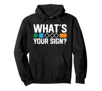 What’s Your Sign Funny Skiing Trail Marker Humor Skier Pullover Hoodie
