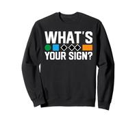 What’s Your Sign Funny Skiing Trail Marker Humor Skier Sweatshirt