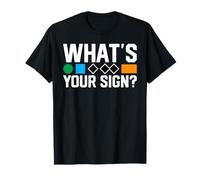 What’s Your Sign Funny Skiing Trail Marker Humor Skier T-Shirt