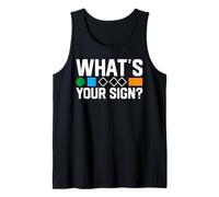 What’s Your Sign Funny Skiing Trail Marker Humor Skier Tank Top