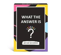 What The Answer Is? - Fun Adult Party Game - 50 Interactive Q&A Cards - Hilarious Icebreaker for Game Nights & Gatherings