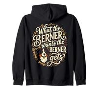 What the Berner Wants Bernese Mountain Dog Owner Zip Hoodie