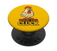 What the Cluck Funny Chicken Saying Graphic for Farm PopSockets Adhesive PopGrip