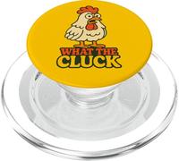What the Cluck Funny Chicken Saying Graphic for Farm PopSockets PopGrip for MagSafe