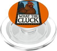 What the Cluck Funny Chicken Saying Graphic for Farm PopSockets PopGrip for MagSafe