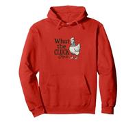 What the Cluck Funny Chicken Saying Graphic for Farm Pullover Hoodie