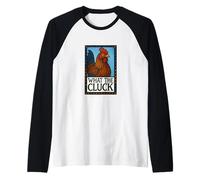 What the Cluck Funny Chicken Saying Graphic for Farm Raglan Baseball Tee
