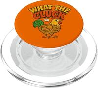What the Cluck Funny Chicken Saying Graphic PopSockets PopGrip for MagSafe