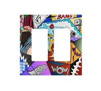 What The Comic Dual-Texture Roman Frame Switch Plate â€“ Premium Pc Wall Switch Cover with Full-Panel Embossed Print, Heavy-Duty 100°c Heat & Fade Resistant Design for Residential & Commercial Use