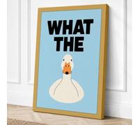 What The Duck Canvas Wall Art Print 24x16 Inch